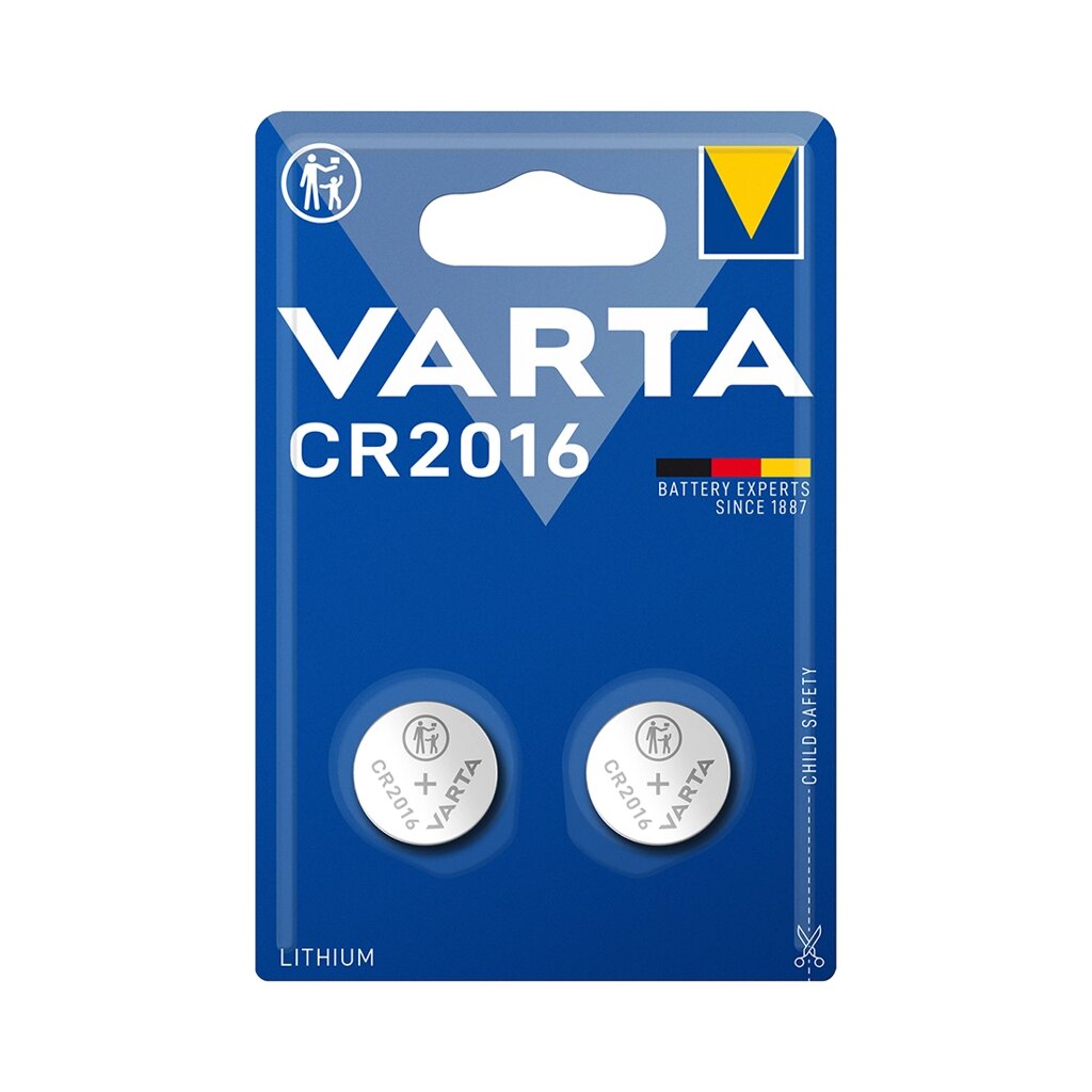 Батарейка VARTA Lithium CR2016 3V 2 шт. в блистере от компании icopy - фото 1