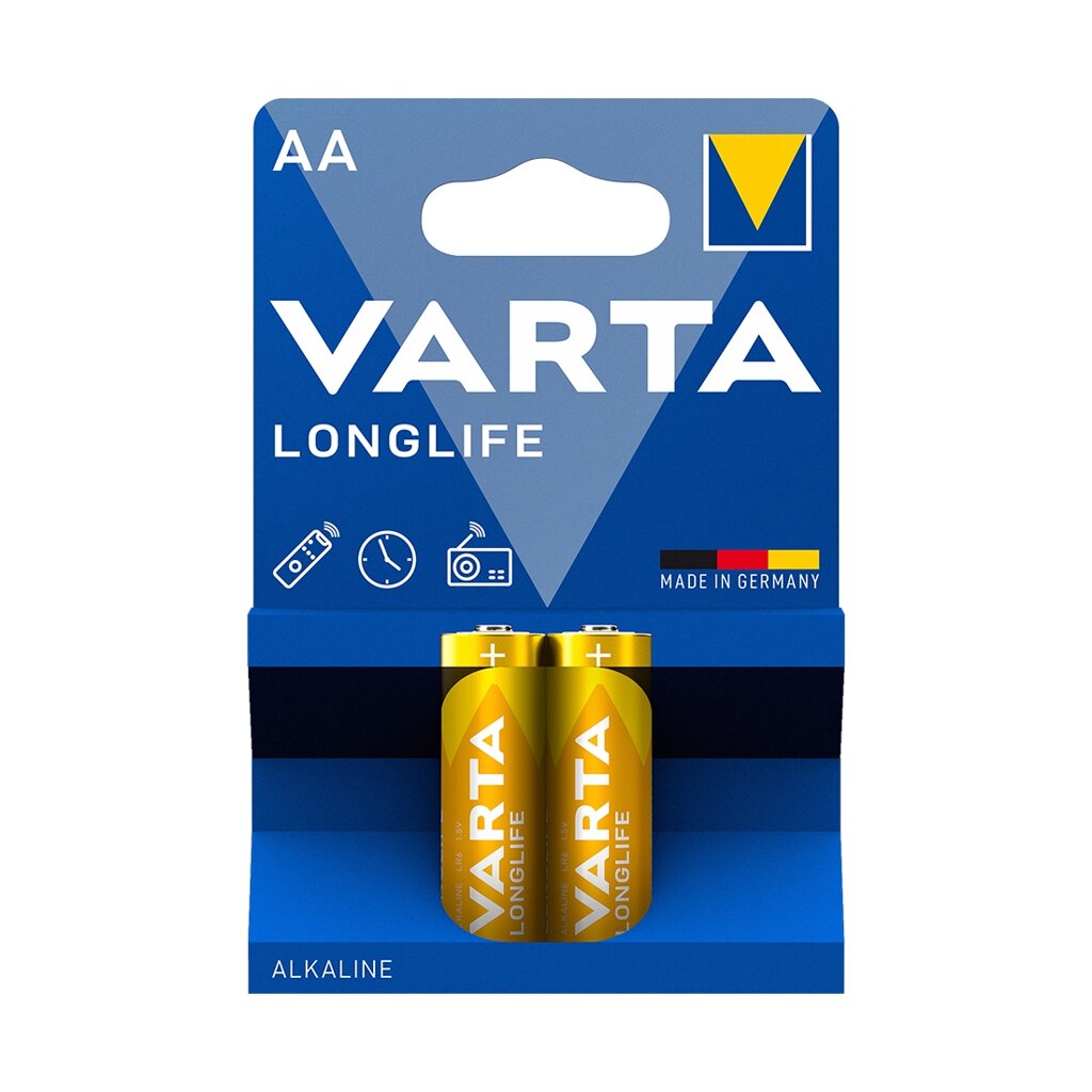 Батарейка VARTA Longlife Mignon 1.5V - LR6/ AA 2 шт в блистере от компании icopy - фото 1