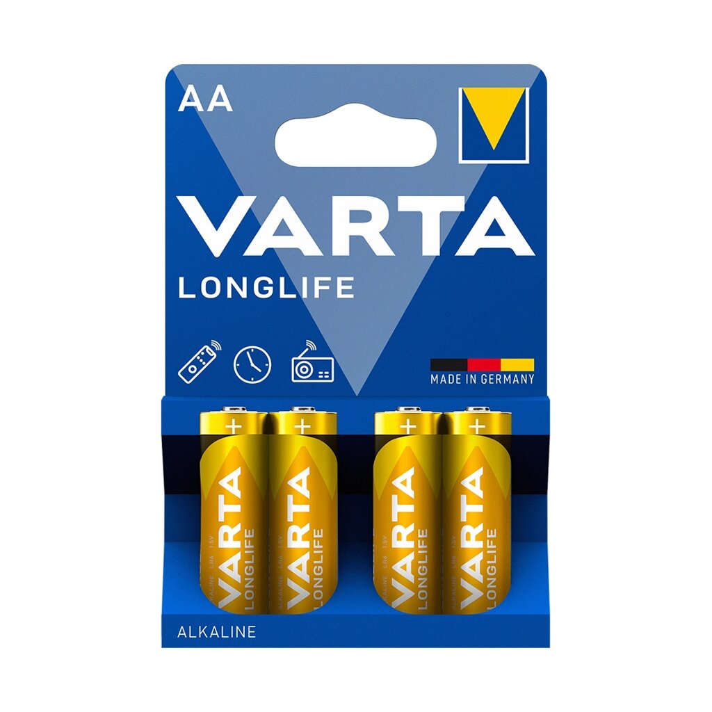 Батарейка VARTA Longlife Mignon 1.5V - LR6/AA 4 шт в блистере от компании icopy - фото 1