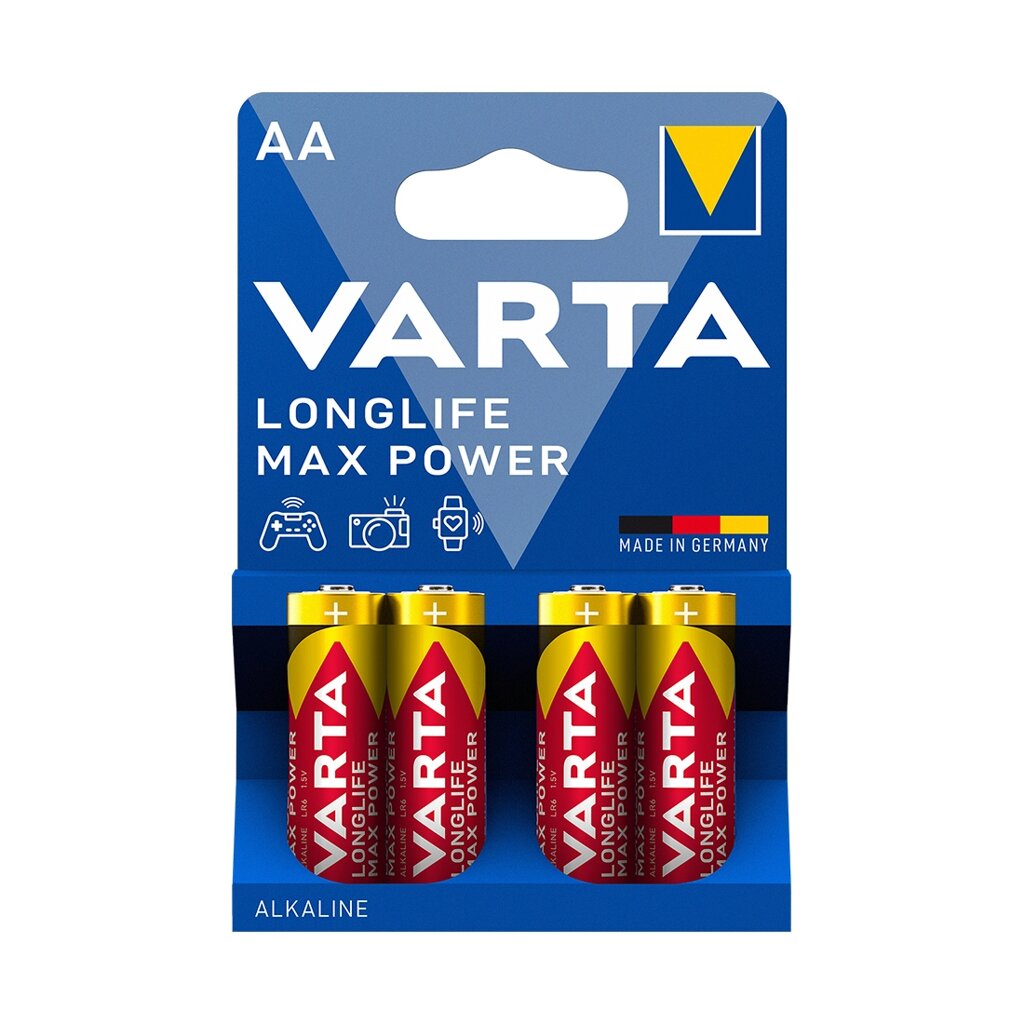 Батарейка VARTA Longlife Power Max Mignon 1.5V - LR6/ AA 4 шт в блистере от компании icopy - фото 1