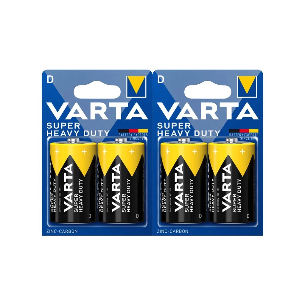 Батарейка VARTA Superlife Mono 1.5V - R20P/D 2 шт. в блистере от компании icopy - фото 1