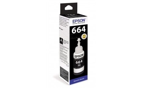 Чернила Epson C13T66414A L100/110/120/1300/132/200/210/222/300/312/350/355/362/366/456/550/555/566 черный от компании icopy - фото 1