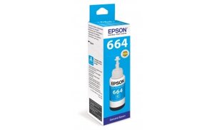 Чернила Epson C13T66424A L100/110/120/1300/132/200/210/222/300/312/350/355/362/366/456/550/555/566 голубой