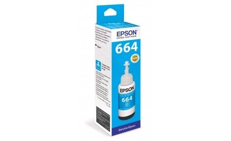 Чернила Epson C13T66424A L100/110/120/1300/132/200/210/222/300/312/350/355/362/366/456/550/555/566 голубой от компании icopy - фото 1