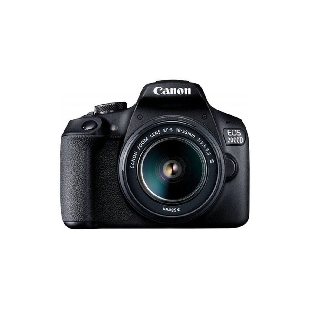 Цифровой зеркальный фотоаппарат Canon EOS 2000D kit EF-S 18-55 DC III Black (2728C007AA) от компании icopy - фото 1