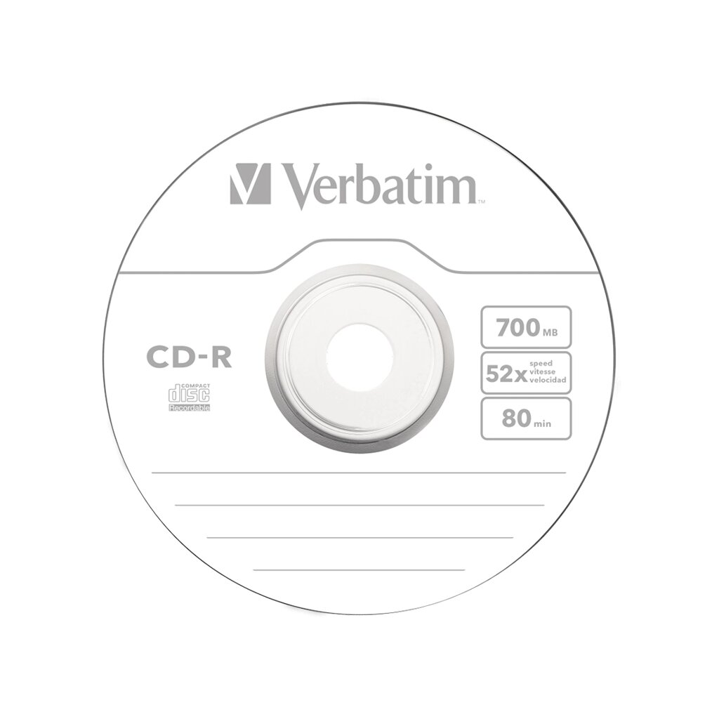 Диск CD-R Verbatim (43351) 700MB 50штук Незаписанный от компании icopy - фото 1