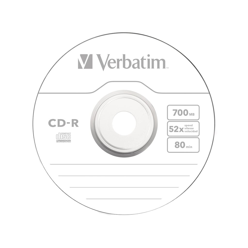 Диск CD-R Verbatim (43432) 700MB 25штук Незаписанный от компании icopy - фото 1