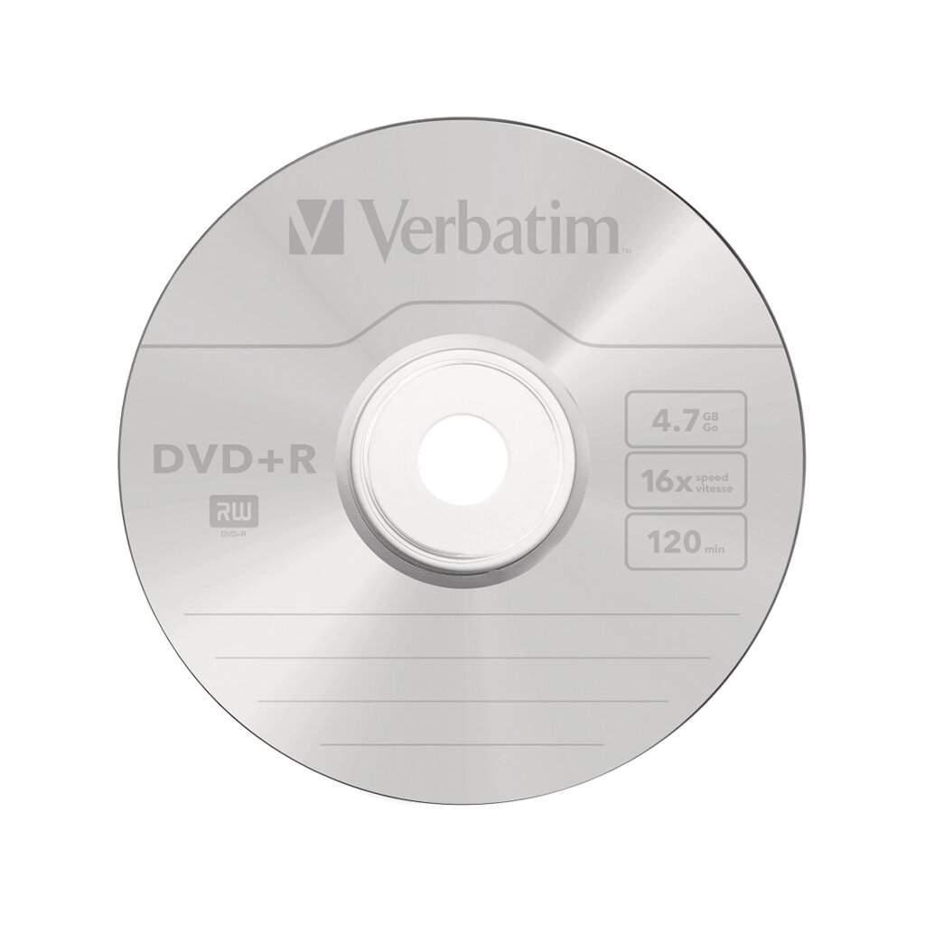 Диск DVD+R Verbatim (43500) 4.7GB 25штук Незаписанный от компании icopy - фото 1