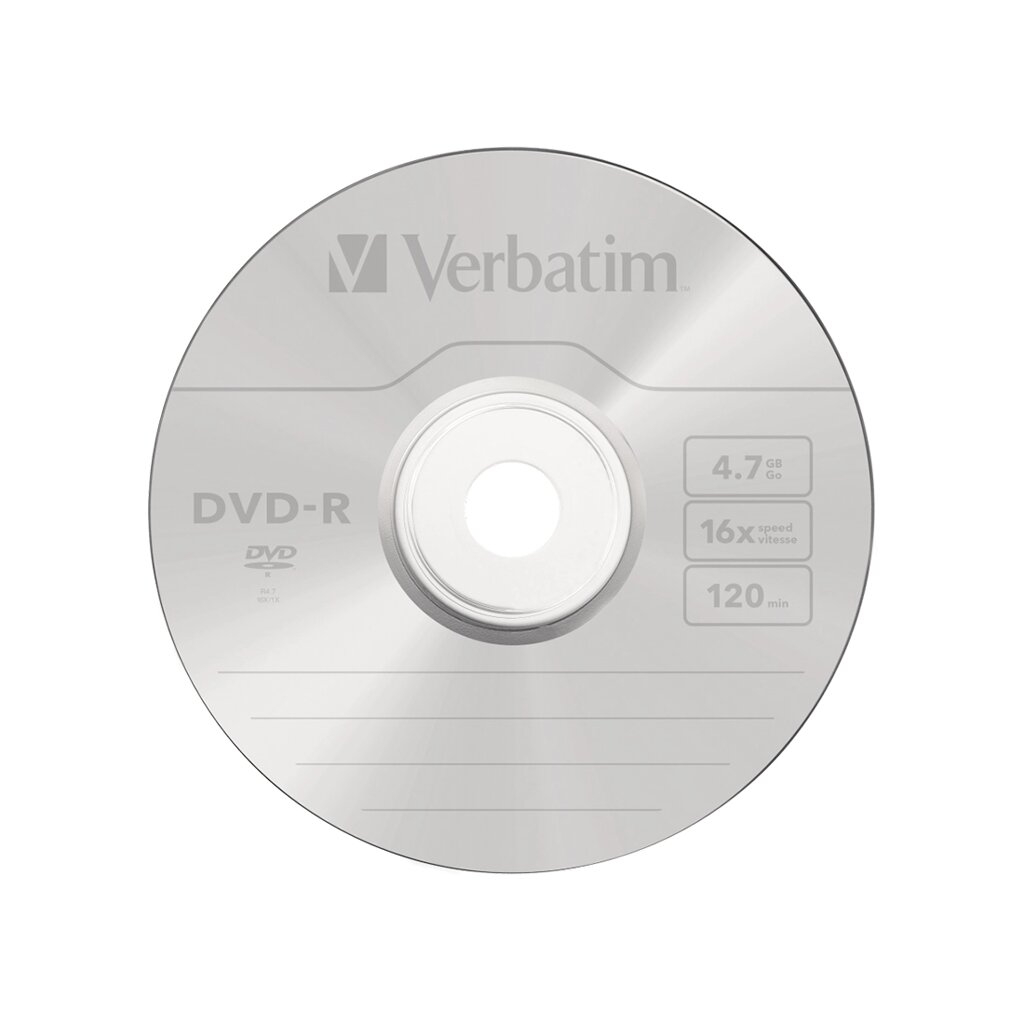 Диск DVD-R Verbatim (43522) 4.7GB 25штук Незаписанный от компании icopy - фото 1