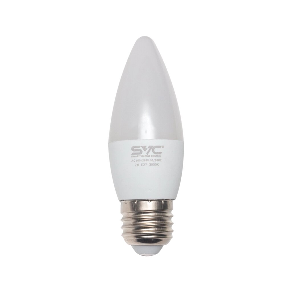 Эл. лампа светодиодная SVC LED C35-7W-E27-3000K, Тёплый от компании icopy - фото 1