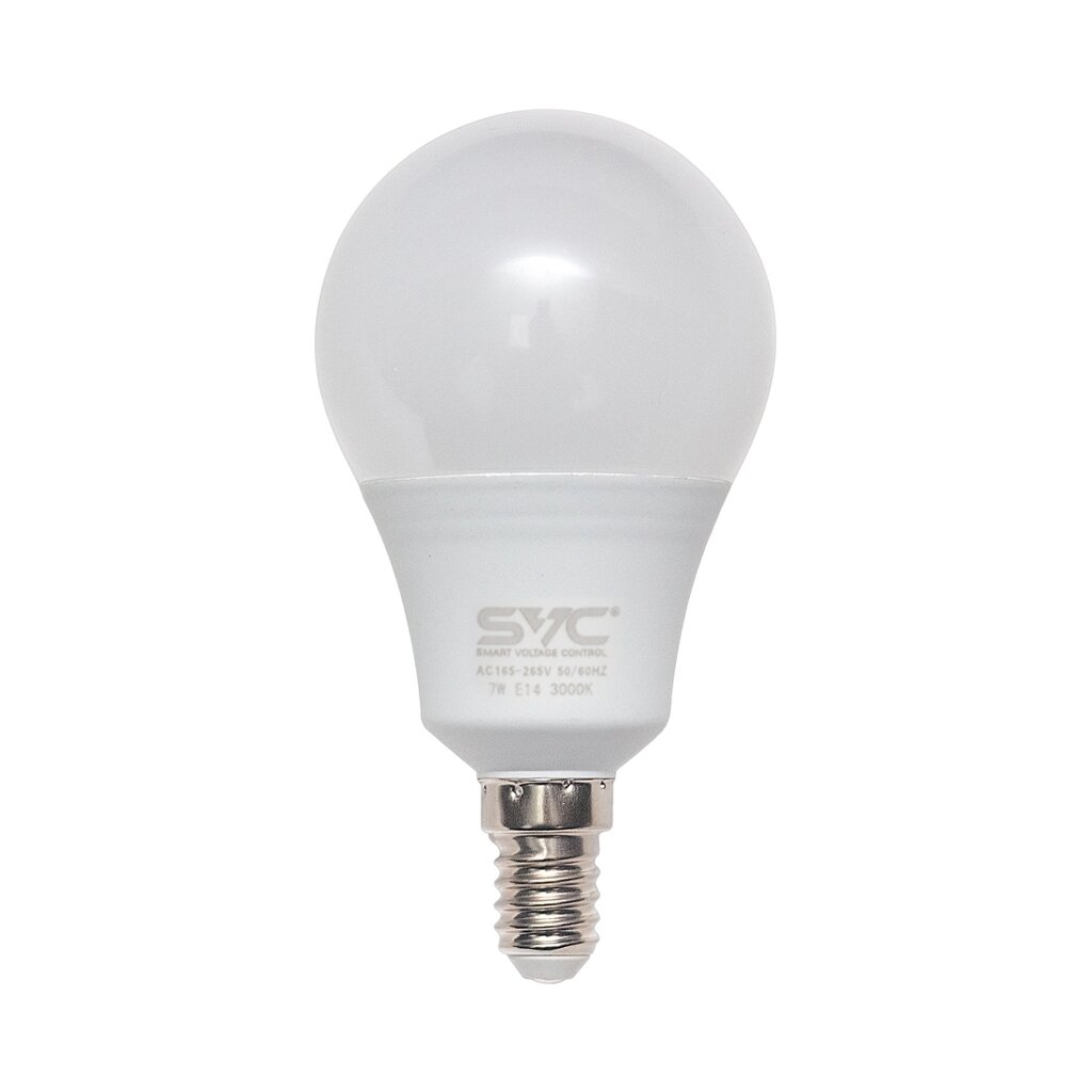 Эл. лампа светодиодная SVC LED G45-7W-E14-3000K, Тёплый от компании icopy - фото 1