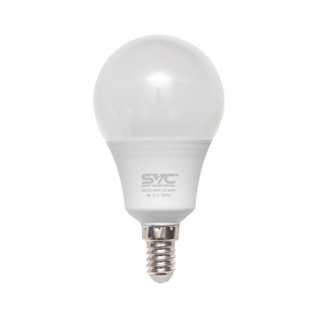 Эл. лампа светодиодная SVC LED G45-9W-E14-3000K, Тёплый от компании icopy - фото 1