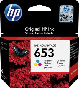 Hp Оригинальный струйный картридж HP 653 Ink Advantage, трехцветный (3YM74AE)