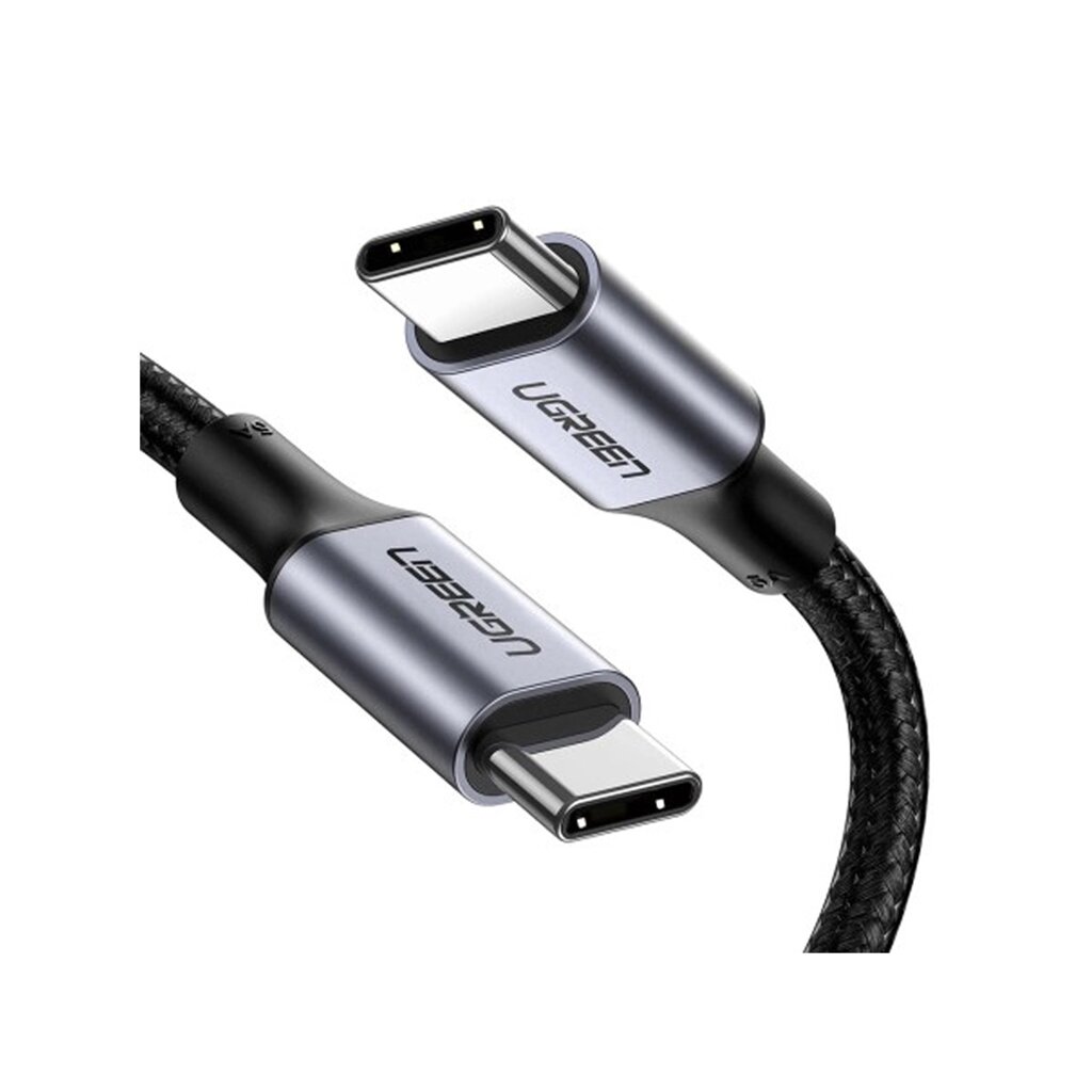 Интерфейсный кабель Ugreen US316/70427 USB-C на USB-C 100W 1 м Чёрный от компании icopy - фото 1