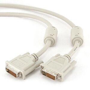 Кабель DVI-D dual link Cablexpert CC-DVI2-10, 25M/25M, 3.0м, экран, феррит. кольца, пакет