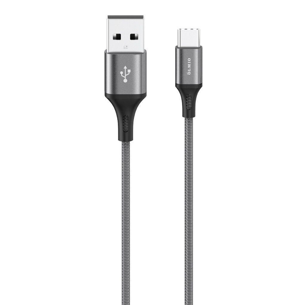 Кабель Olmio BASIC, USB 2.0 - Type-C, 1.2м, 2.1A, тканевая оплетка, белый от компании icopy - фото 1