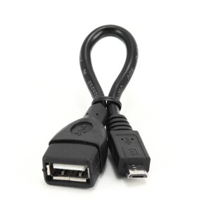 Кабель переходник cablexpert USB 2.0 OTG A-OTG-AFBM-001 USB-microusb, 0.15м, пакет