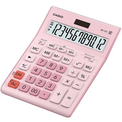 Калькулятор настольный CASIO GR-12C-PK-W-EP розовый от компании icopy - фото 1