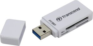 Кардридер Transcend TS-RDF5W, USB3.0 SD/microSD белый