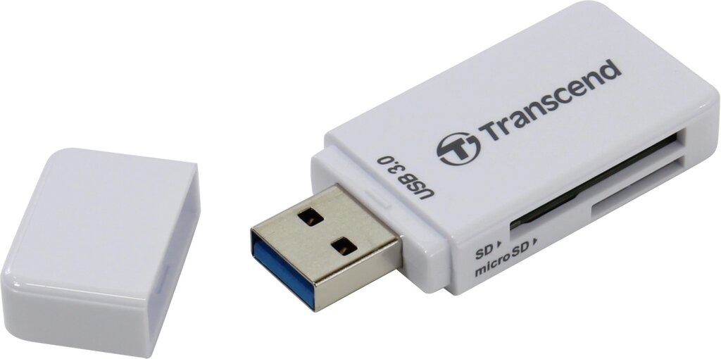 Кардридер Transcend TS-RDF5W, USB3.0 SD/microSD белый от компании icopy - фото 1