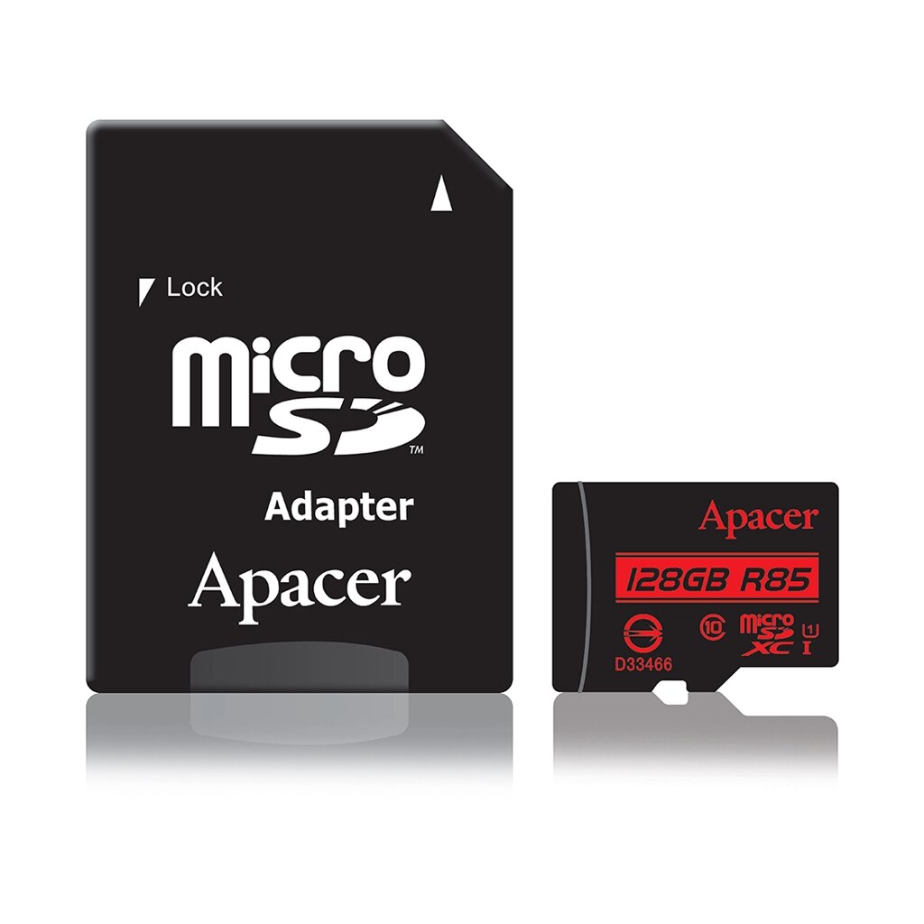 Карта памяти Apacer AP128GMCSX10U5-R 128GB + адаптер от компании icopy - фото 1