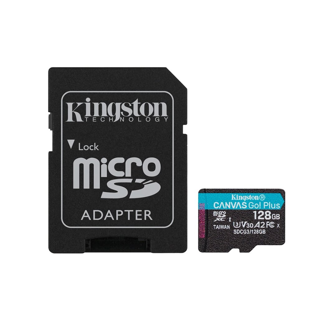 Карта памяти Kingston SDCG3/128GB A2 U3 V30 128GB + адаптер от компании icopy - фото 1