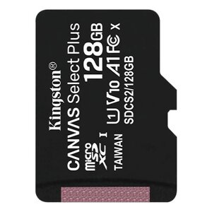 Карта памяти microsd 128GB class 10 UHS-I A1 C10 kingston SDCS2/128GBSP