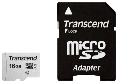 Карта памяти MicroSD 16GB Class 10 U1 Transcend TS16GUSD300S-A от компании icopy - фото 1