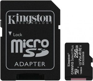 Карта памяти microsd 256GB class 10 UHS-I kingston SDCS2/256GB