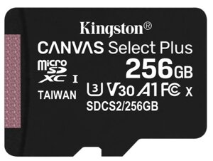 Карта памяти microsd 256GB class 10 UHS-I kingston SDCS2/256GBSP