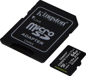 Карта памяти microsd 64GB class 10 UHS-I kingston SDCS2/64GB