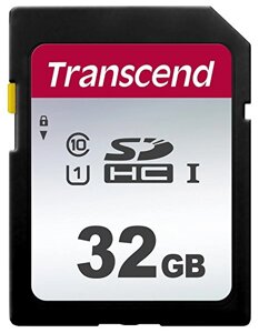 Карта памяти SD 32GB class 10 U1 transcend TS32GSDC300S