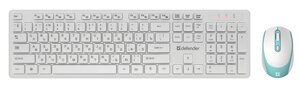 Комплект беспроводной клавиатура+мышь Defender Auckland C-987 RU белый