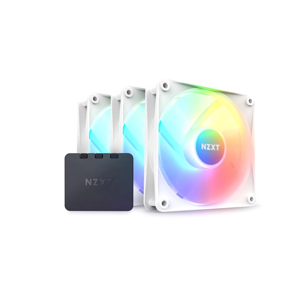 Комплект кулеров для компьютерного корпуса NZXT F120 RGB Core RF-C12TF-W1 White 3в1 от компании icopy - фото 1