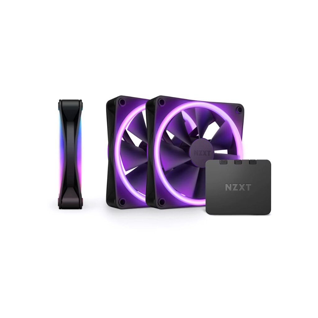 Комплект кулеров для компьютерного корпуса NZXT F120 RGB DUO RF-D12TF-B1 Black 3в1 от компании icopy - фото 1