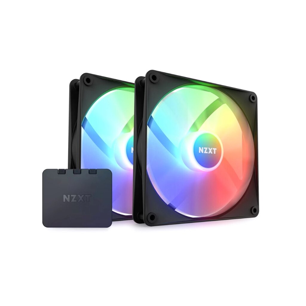 Комплект кулеров для компьютерного корпуса NZXT F140 RGB Core RF-C14DF-B1 Black 2в1 от компании icopy - фото 1