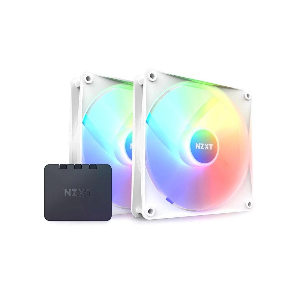 Комплект кулеров для компьютерного корпуса NZXT F140 RGB Core RF-C14DF-W1 White 2в1 от компании icopy - фото 1