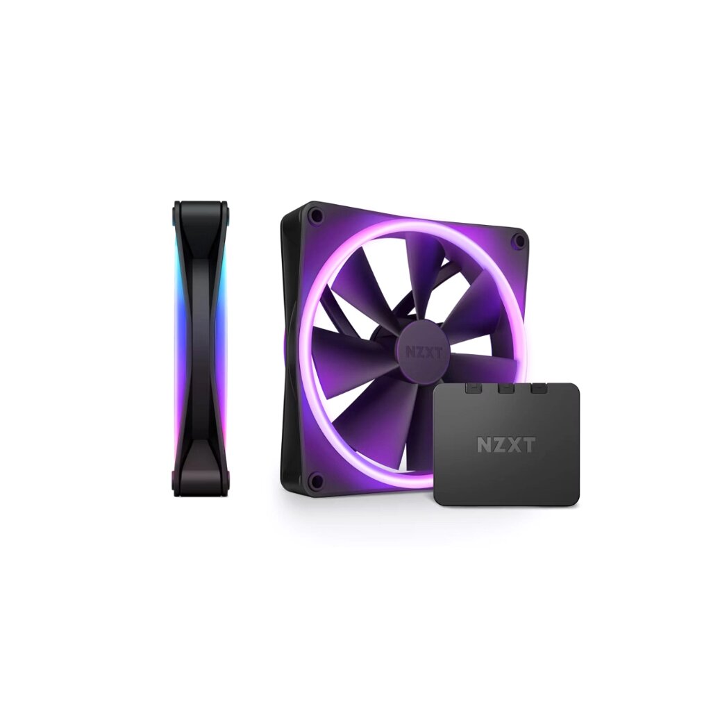 Комплект кулеров для компьютерного корпуса NZXT F140 RGB DUO RF-D14DF-B1 Black 2в1 от компании icopy - фото 1