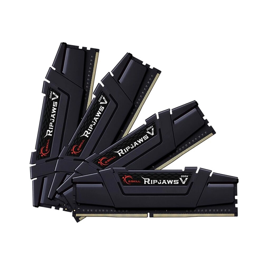 Комплект модулей памяти G. SKILL RipjawsV F4-3200C16Q-128GVK DDR4 128GB (Kit 4x32GB) 3200MHz от компании icopy - фото 1