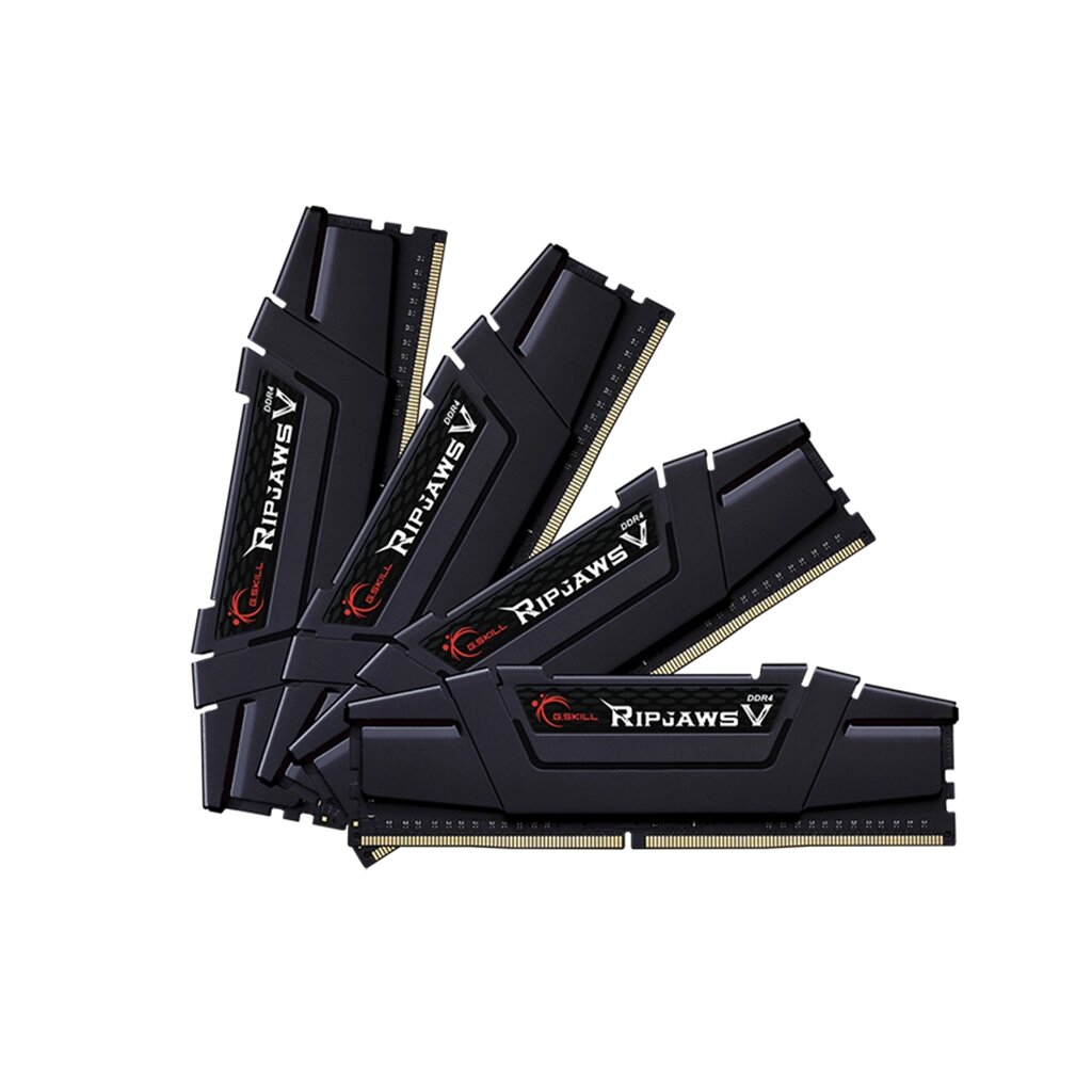 Комплект модулей памяти G. SKILL RipjawsV F4-3200C16Q-32GVKB DDR4 32GB (Kit 4x8GB) 3200MHz от компании icopy - фото 1