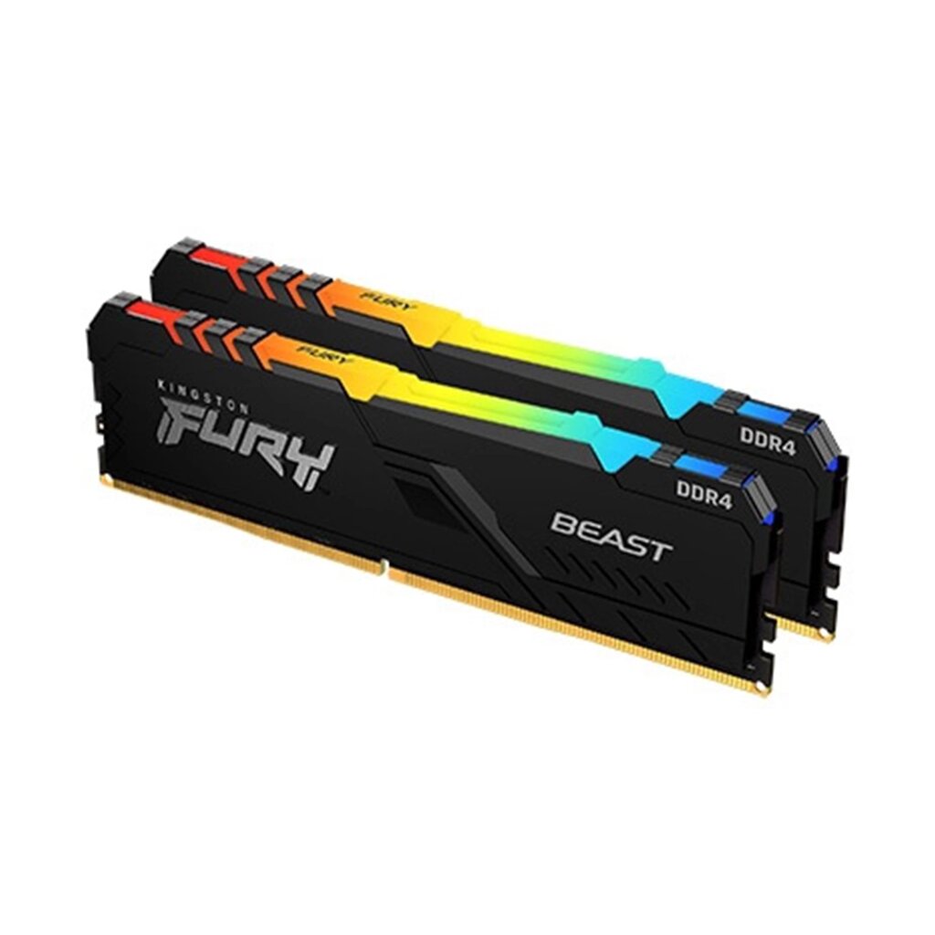 Комплект модулей памяти Kingston FURY Beast RGB KF436C17BBAK2/16 DDR4 16GB (Kit 2x8GB) 3600MHz от компании icopy - фото 1