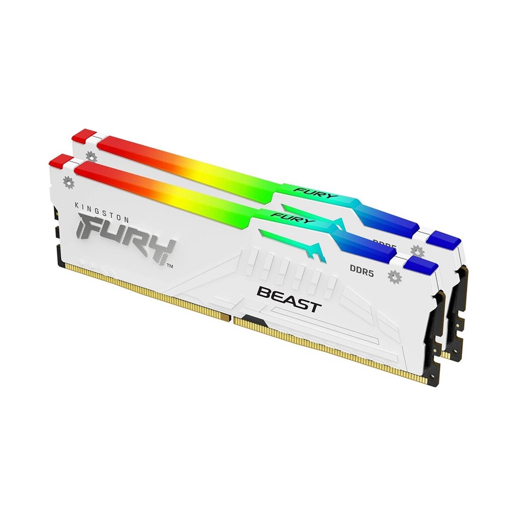 Комплект модулей памяти Kingston FURY Beast RGB XMP KF552C40BWAK2-32 DDR5 32GB (Kit 2x16GB) 5200 от компании icopy - фото 1