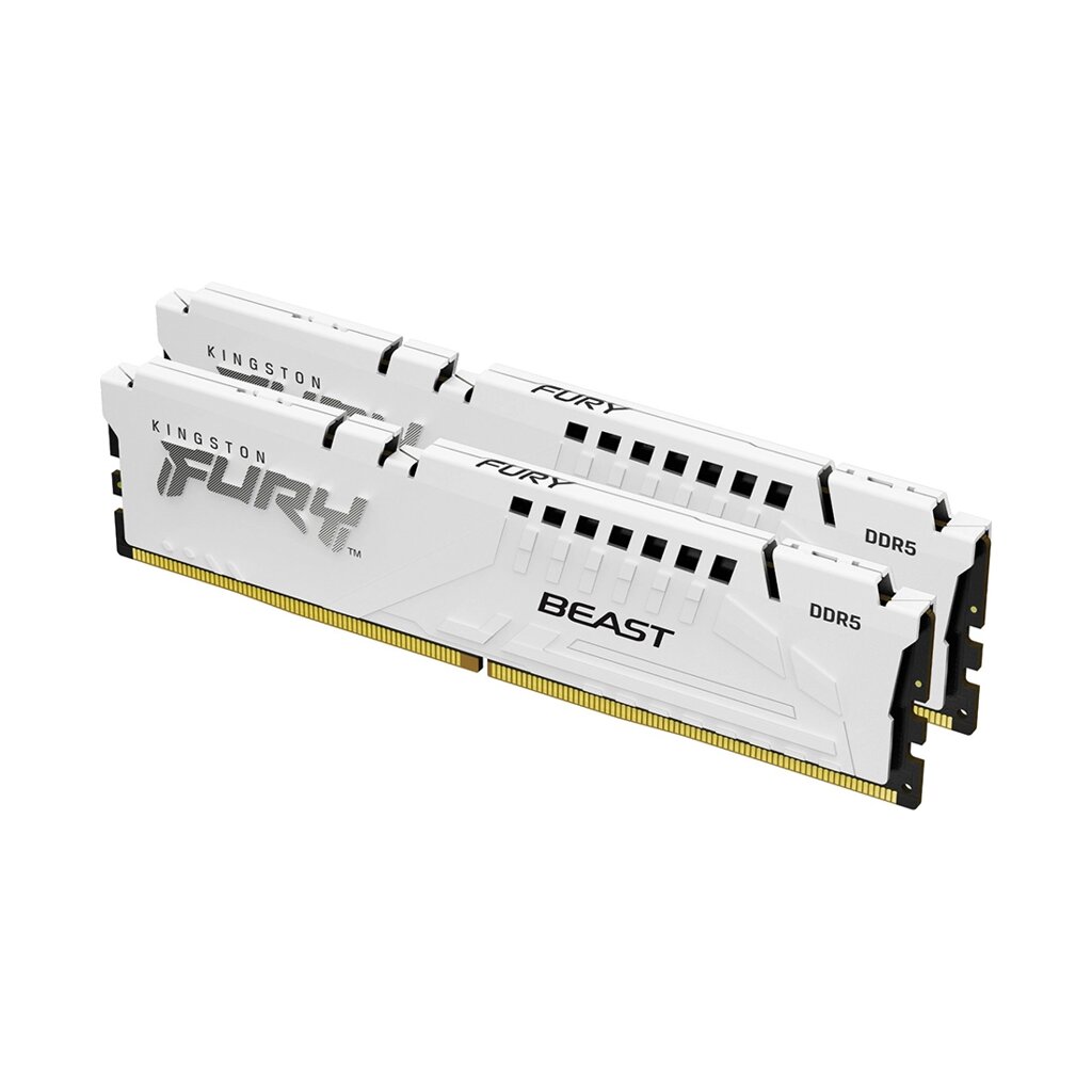 Комплект модулей памяти Kingston FURY Beast White XMP KF552C40BWK2-32 DDR5 32GB (Kit 2x16GB) 5200MHz от компании icopy - фото 1