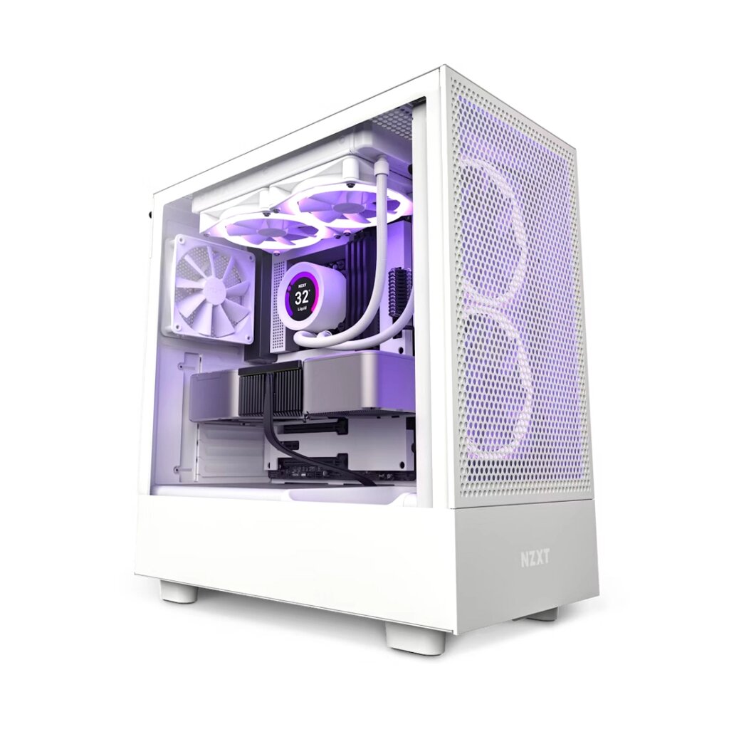 Компьютерный корпус NZXT H5 Flow CC-H51FW-01 White без Б/П от компании icopy - фото 1