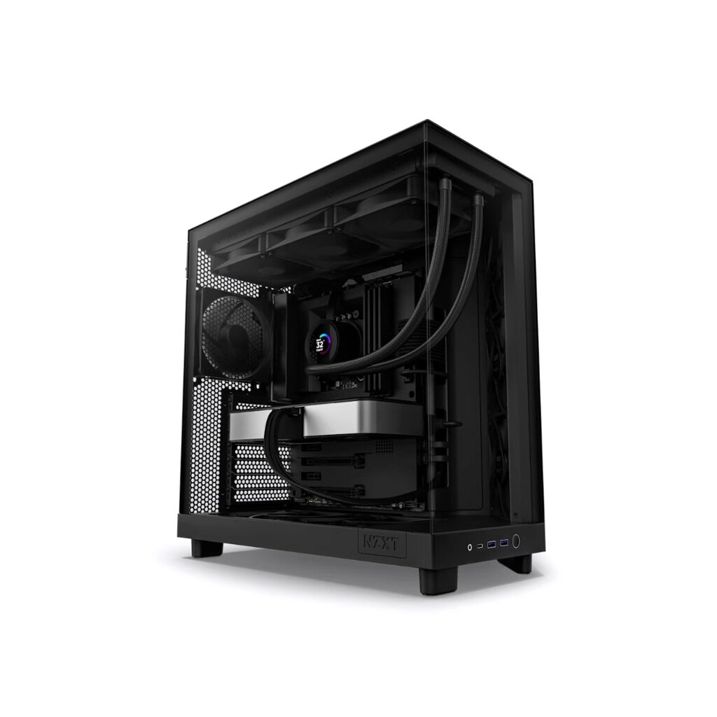 Компьютерный корпус NZXT H6 Flow CC-H61FB-01 Black без Б/П от компании icopy - фото 1