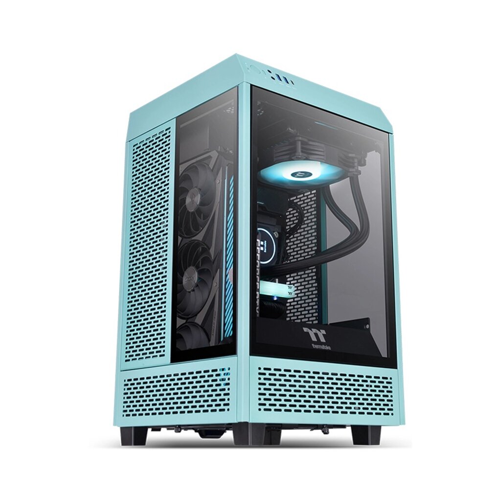 Компьютерный корпус Thermaltake The Tower 100 Turquoise без Б/П от компании icopy - фото 1