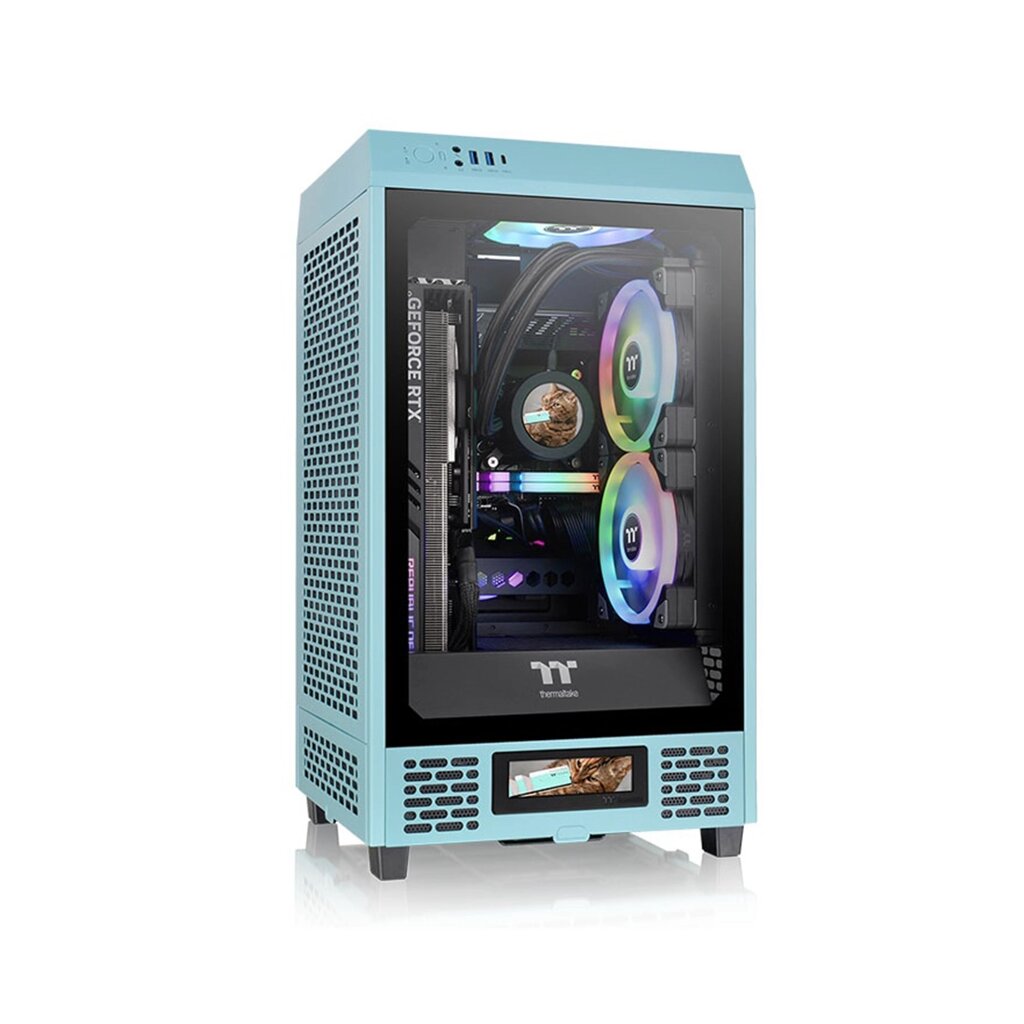 Компьютерный корпус Thermaltake The Tower 200 Turquoise Mini Chassis без Б/П от компании icopy - фото 1