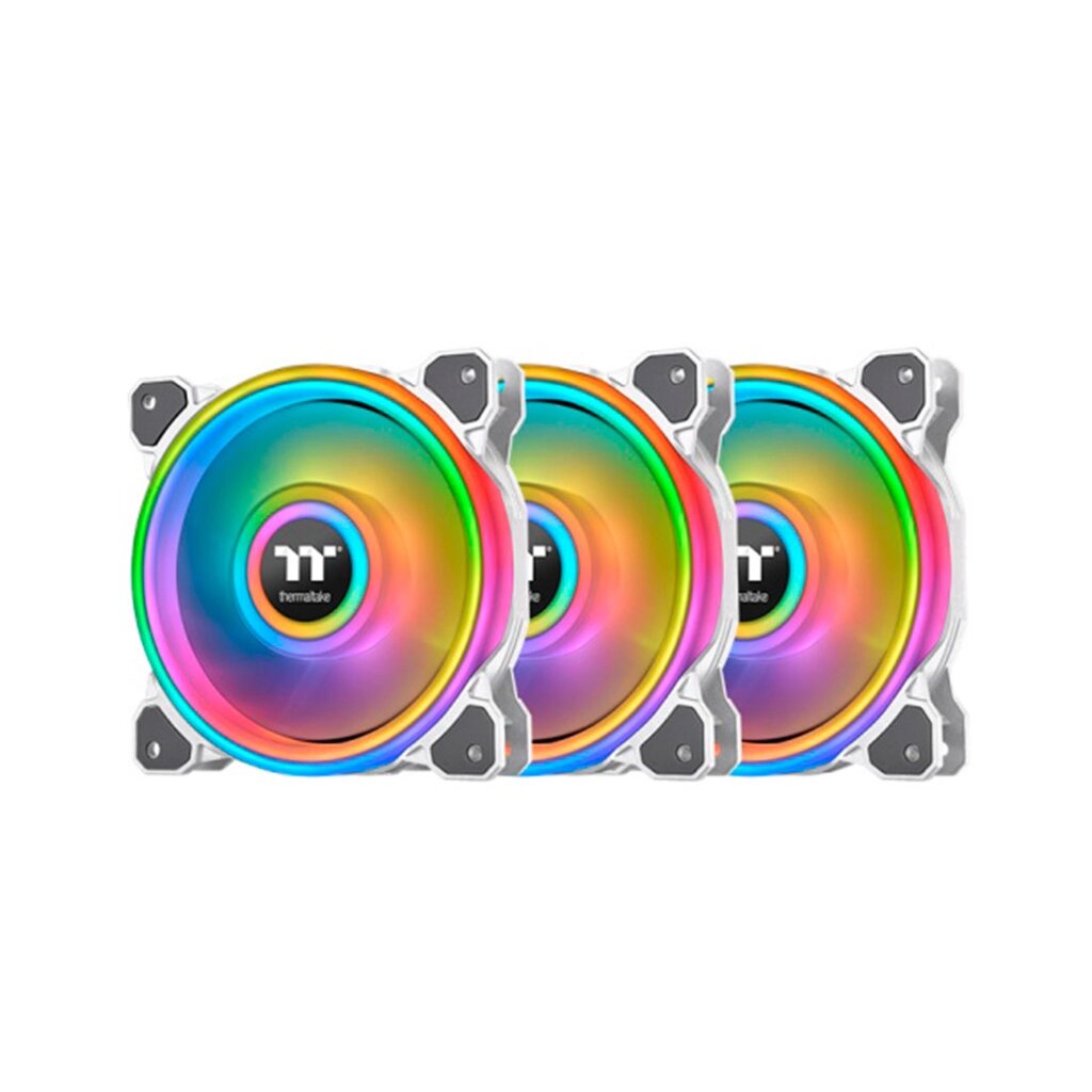 Кулер для компьютерного корпуса Thermaltake Riing Quad 12 RGB White (3-Fan Pack) от компании icopy - фото 1