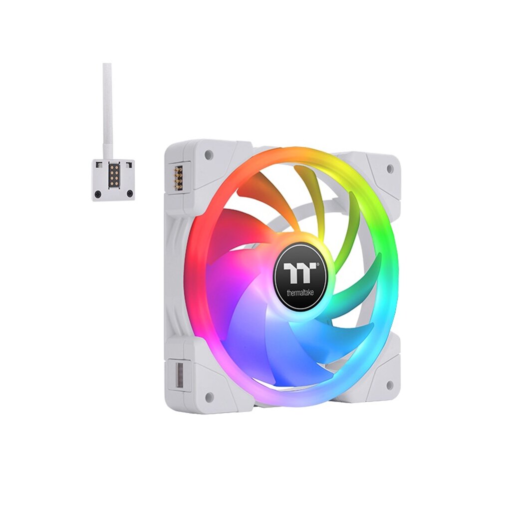 Кулер для компьютерного корпуса Thermaltake SWAFAN EX14 RGB PC Cooling Fan White (3-Fan Pack) от компании icopy - фото 1