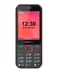 Мобильный телефон teXet TM-302 цвет чёрный-красный